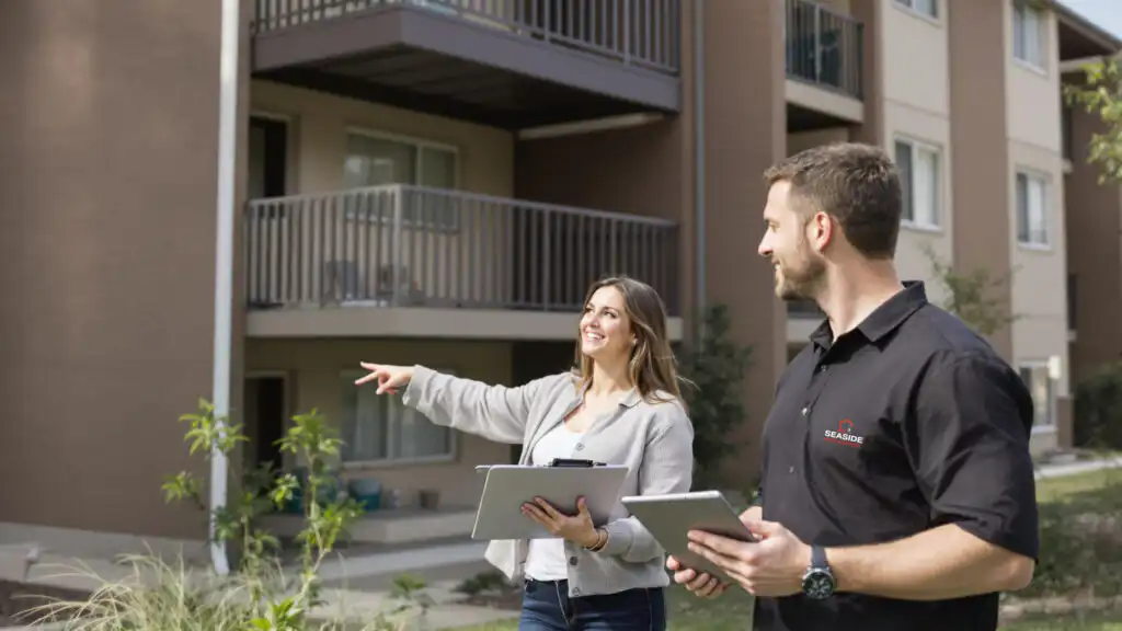 Seaside Pest Control Technician Providing Strata Pest Management Solutions On-Site