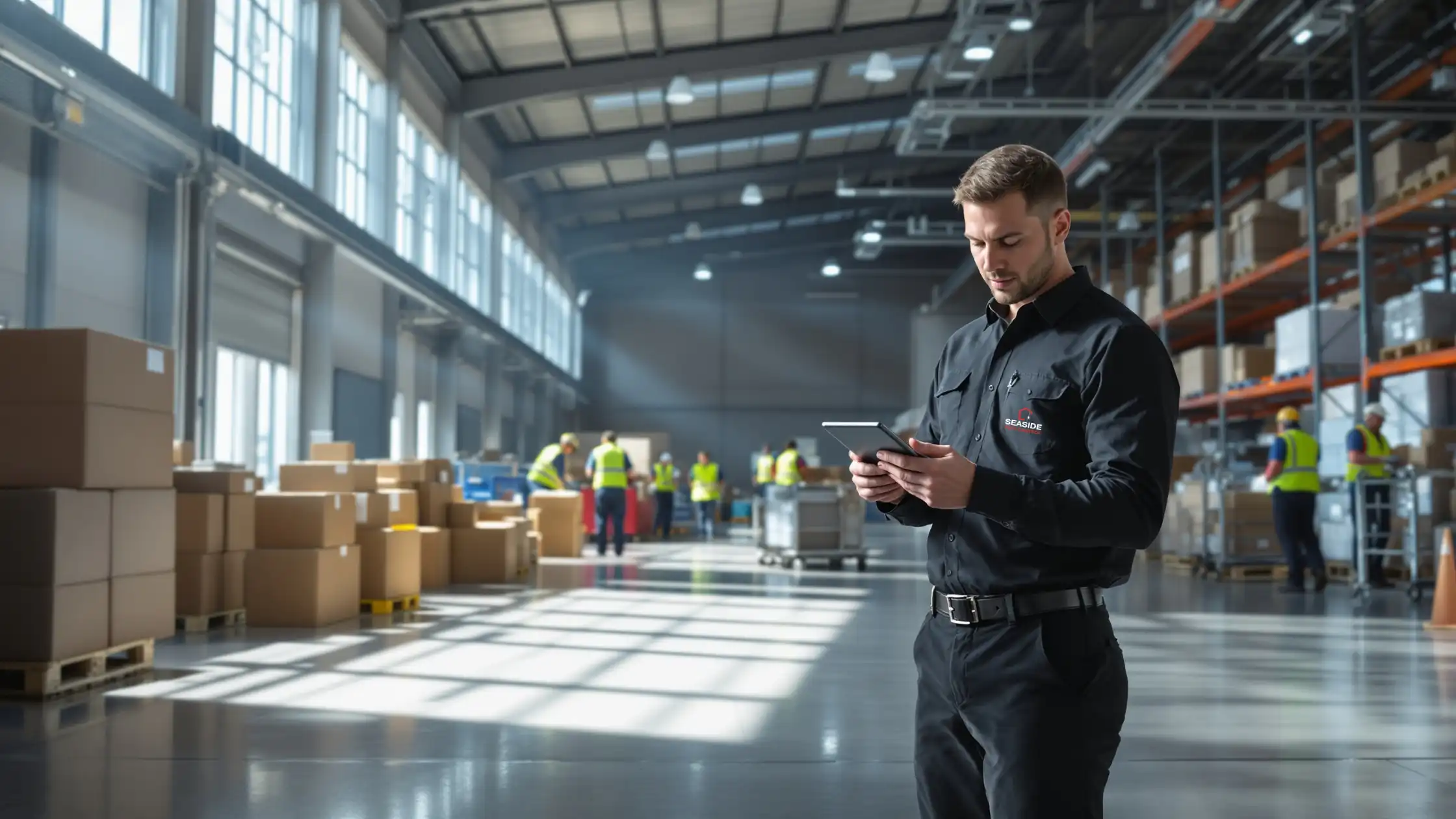 Seaside Pest Control Technician Conducting a Year-Round Commercial Pest Control Treatment